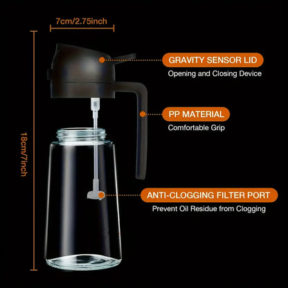 Portable Oil Sprayer And Dispenser 2-In-1, Olive Oil Mister And Pourer,