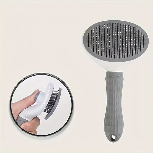 Easy-Clean Pet Grooming Brush for Cats & Dogs