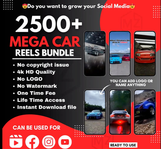 2500+ Luxury Cars Reels Bundle